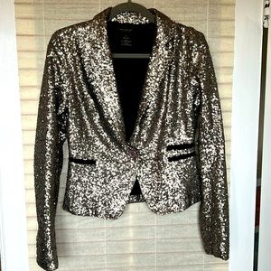 MM Couture, Silver Sequins Jacket, Small
